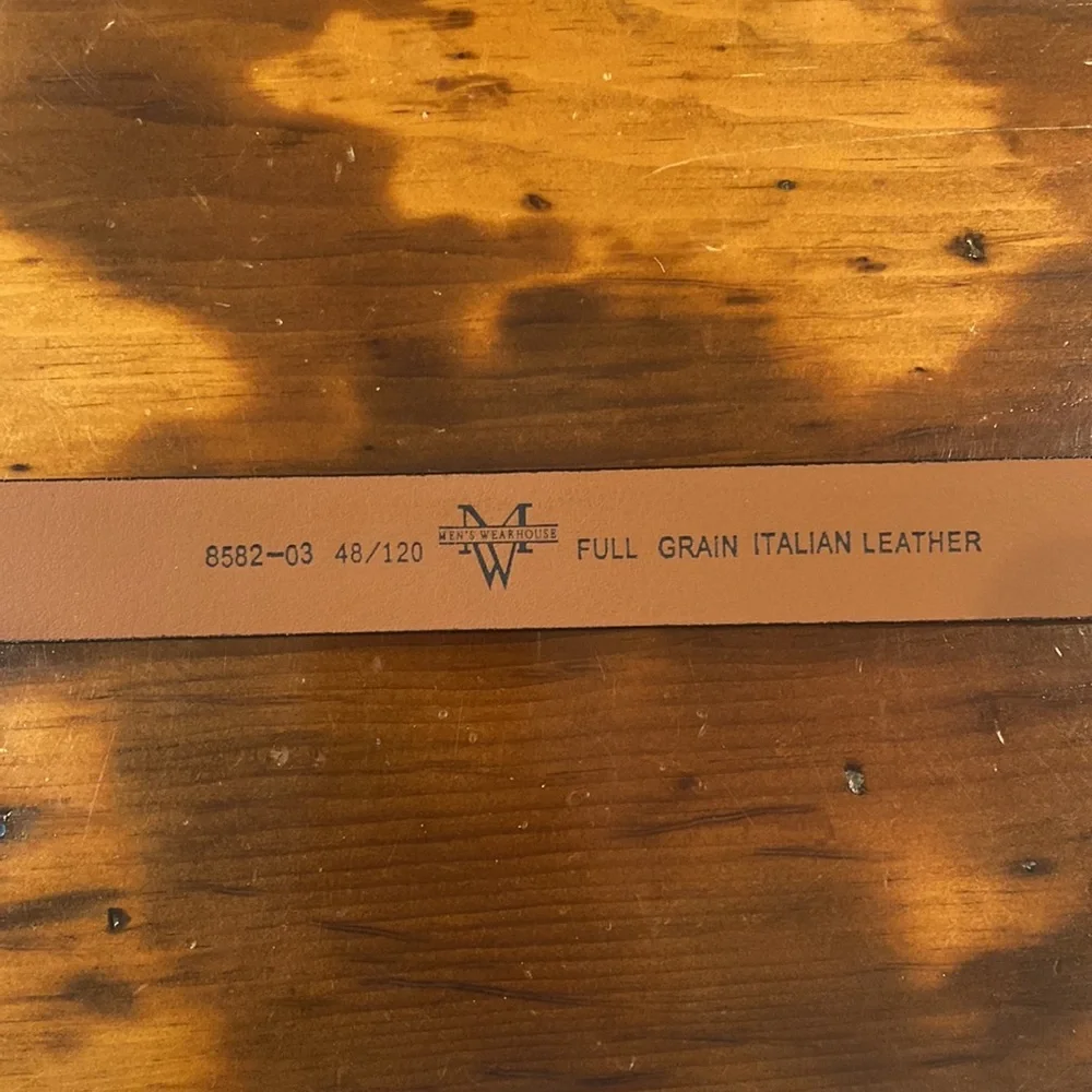 NWT leather belt brown buckle size 48 workwear